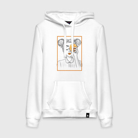 Женская толстовка с принтом Оранжевое лето в Ухте, френч-терри, мягкий теплый начес внутри (100% хлопок) | карман-кенгуру, эластичные манжеты и нижняя кромка, капюшон с подкладом и шнурком | апельсин | девушка | лето | оранжевый | фрукт | черно белый