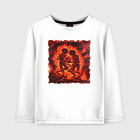 Детский лонгслив хлопок с принтом METALLICA TO HELL в Ухте, 100% хлопок | круглый вырез горловины, полуприлегающий силуэт, длина до линии бедер | metallica | джеймс хэтфилд | кирк хэмметт | ларс ульрих | роберт трухильо