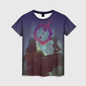 Женская футболка 3D с принтом Outriders в Ухте, 100% полиэфир ( синтетическое хлопкоподобное полотно) | прямой крой, круглый вырез горловины, длина до линии бедер | devastator | outriders | outsiders | people can fly | pyromancer | square enix | technomancer | trickster | аутрайдерс