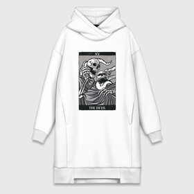 Платье-худи хлопок с принтом Дьявол   Карта Таро в Ухте,  |  | century | death | devil | gothic | grim reaper | horror | occult | retro | skeleton | snake | tarot card | vintage | xv | век | винтаж | гадание | готика | демон | дьявол | жнец | змея | мистика | оккультизм | ретро | скелет | ужасы | хоррор | че