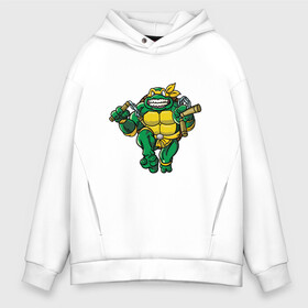 Мужское худи Oversize хлопок с принтом Michelangelo в Ухте, френч-терри — 70% хлопок, 30% полиэстер. Мягкий теплый начес внутри —100% хлопок | боковые карманы, эластичные манжеты и нижняя кромка, капюшон на магнитной кнопке | donatello | leonardo | michelangelo | ninja | pizza | raphael | turtles | донателло | животные | карате | комикс | комиксы | леонардо | микеланджело | мультфильм | мутант | мутанты | ниндзя | пицца | рафаэль | сплинтер | супергерой