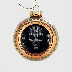 Стеклянный ёлочный шар OLD SHAMAN: в Ухте, Стекло | Диаметр: 80 мм | hardcore | shaman | skull | готика | неформальное | череп | шаман
