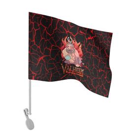 Флаг для автомобиля с принтом Valheim Кузнец в Ухте, 100% полиэстер | Размер: 30*21 см | fantasy | mmo | valheim | valve | валхейм | вальхейм | викинги | выживалка | игра | королевская битва | ммо | ролевая игра | фэнтази