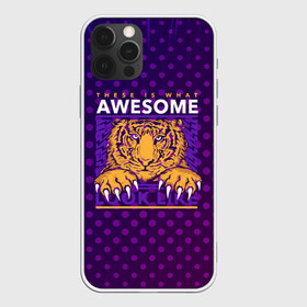 Чехол для iPhone 12 Pro Awesome Тигр lion like: в Ухте, силикон | область печати: задняя сторона чехла, без боковых панелей | like | lion | кошка | крупная кошка | лев | текст | тигр | тигр с текстом