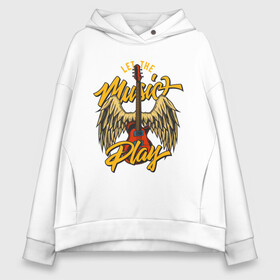 Женское худи Oversize хлопок с принтом ГИТАРА И КРЫЛЬЯ в Ухте, френч-терри — 70% хлопок, 30% полиэстер. Мягкий теплый начес внутри —100% хлопок | боковые карманы, эластичные манжеты и нижняя кромка, капюшон на магнитной кнопке | guitar | guitar and wings | guitarist | music | rock | wings | гитара | крылья | метал | музыка | рок | хеви | хэви