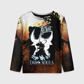 Детский лонгслив 3D с принтом DARKSOULS KNIGHT в Ухте, 100% полиэстер | длинные рукава, круглый вырез горловины, полуприлегающий силуэт
 | dark souls | darksouls | tegunvte | темные души