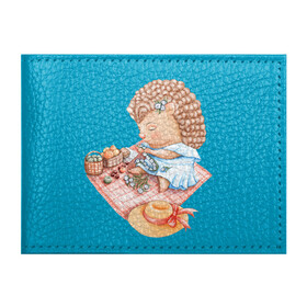 Обложка для студенческого билета с принтом Девушка-ежик плетет венок в Ухте, натуральная кожа | Размер: 11*8 см; Печать на всей внешней стороне | венок | девочка | девушка | ежик | лето | малышка | фрукты | цветы