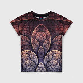 Детская футболка 3D с принтом LOTUS в Ухте, 100% гипоаллергенный полиэфир | прямой крой, круглый вырез горловины, длина до линии бедер, чуть спущенное плечо, ткань немного тянется | абстракция | листья | лотос | молодежное | узор