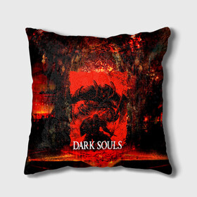 Подушка 3D с принтом DARK SOULS GAME STORY в Ухте, наволочка – 100% полиэстер, наполнитель – холлофайбер (легкий наполнитель, не вызывает аллергию). | состоит из подушки и наволочки. Наволочка на молнии, легко снимается для стирки | dark souls | darksouls | tegunvte | темные души