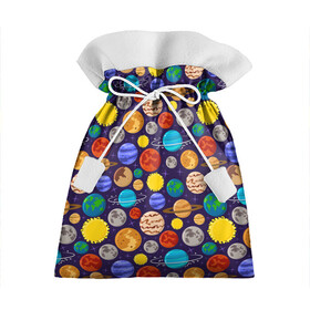 Подарочный 3D мешок Мультяшные планеты: в Ухте, 100% полиэстер | Размер: 29*39 см | space | арт | звезды | корабли | космос | планеты | ракеты | созвездия