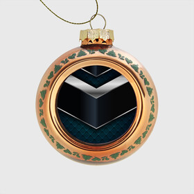 Стеклянный ёлочный шар с принтом 3D dark metal в Ухте, Стекло | Диаметр: 80 мм | luxury | versace | vip | абстракция | версаче | вип | паттерн | роскошь | текстуры