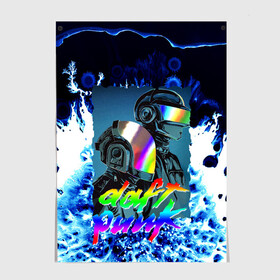 Постер с принтом DAFT PUNK : MUSIC ALIVE в Ухте, 100% бумага
 | бумага, плотность 150 мг. Матовая, но за счет высокого коэффициента гладкости имеет небольшой блеск и дает на свету блики, но в отличии от глянцевой бумаги не покрыта лаком | by craig drake | daft punk | madeinkipish | thomas bangalter | дафт панк | маски | тома и ги мануэль