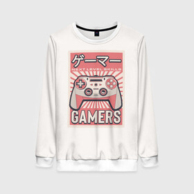 Женский свитшот 3D с принтом Геймпад геймера Japan gamer в Ухте, 100% полиэстер с мягким внутренним слоем | круглый вырез горловины, мягкая резинка на манжетах и поясе, свободная посадка по фигуре | game | gamer | japan | джойстик | игрок | управление