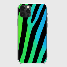 Чехол для iPhone 12 Pro Радужная зебра: в Ухте, силикон | область печати: задняя сторона чехла, без боковых панелей | градиент | животное | зебра | орнамент | полоски