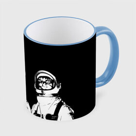Кружка с принтом Коты Космонавты в Ухте, керамика | ёмкость 330 мл | 12 | 1961 | astronaut | cat | gagarin | mars | nasa | space | spacex | sssr | yuri | апрель | астронавт | гагарин | день | земля | космонавт | космонавтика | космос | кот | коты | кошка | лазер | луна | марс | наса | планета | поехали | полё