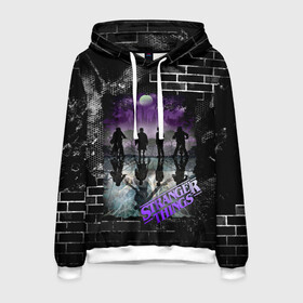 Мужская толстовка 3D с принтом Stranger Things |Странные дела в Ухте, 100% полиэстер | двухслойный капюшон со шнурком для регулировки, мягкие манжеты на рукавах и по низу толстовки, спереди карман-кенгуру с мягким внутренним слоем. | netflix | stranger things | очень странные дела | сериал нетфликс | странные дела