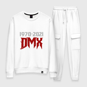 Женский костюм хлопок с принтом DMX Life в Ухте, 100% хлопок | на свитшоте круглая горловина, мягкая резинка по низу. Брюки заужены к низу, на них два вида карманов: два 