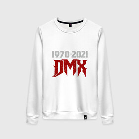 Женский свитшот хлопок с принтом DMX Life в Ухте, 100% хлопок | прямой крой, круглый вырез, на манжетах и по низу широкая трикотажная резинка  | dmx | dog | earl simmons | hip hop | music | new york | rap | rapper | rip | ruff ryders | диэмикс | музыка | нью йорк | пёс | рэп | рэпер | хипхоп | эрл симмонс