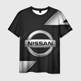 Мужская футболка 3D с принтом NISSAN НИССАН МЕТАЛЛ в Ухте, 100% полиэфир | прямой крой, круглый вырез горловины, длина до линии бедер | Тематика изображения на принте: auto | car | nissan | nissan qashqai | nissan skyline | nissan x trail | sport | steel | авто | альмера | железо. | кашкай | металл | нисан | ниссан | ноут | скайлайн | спорт | террано | трейл