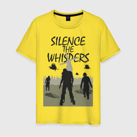 Мужская футболка хлопок с принтом ходячие в Ухте, 100% хлопок | прямой крой, круглый вырез горловины, длина до линии бедер, слегка спущенное плечо. | the walking dead | whisper | zombie | зомби | мельница | по сериалу | ходячие мертвецы | шепот | шепчущие