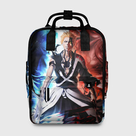 Женский рюкзак 3D с принтом Bleach Ichigo Kurosaki в Ухте, 100% полиэстер | лямки с регулируемой длиной, сверху ручки, чтобы рюкзак нести как сумку. Основное отделение закрывается на молнию, как и внешний карман. Внутри два дополнительных кармана, один из которых закрывается на молнию. По бокам два дополнительных кармашка, куда поместится маленькая бутылочка
 | Тематика изображения на принте: anime | art | bleach | ichigo | kurosaki | lorde | manga | vasto | аниме | арт | блич | ичиго | куросаки | меч
