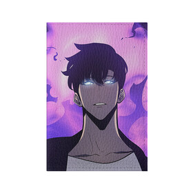 Обложка для паспорта матовая кожа Поднятие уровня в одиночку: в Ухте, натуральная матовая кожа | размер 19,3 х 13,7 см; прозрачные пластиковые крепления | anime | manga | solo leveling | аниме | манга | поднятие уровня в одиночку | улыбка | хэллоуин