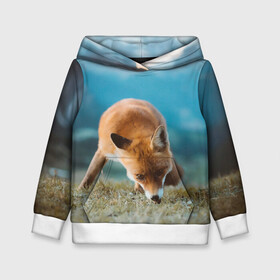 Детская толстовка 3D с принтом Милая лисичка в Ухте, 100% полиэстер | двухслойный капюшон со шнурком для регулировки, мягкие манжеты на рукавах и по низу толстовки, спереди карман-кенгуру с мягким внутренним слоем | fox | foxy | животное | звери | лиса | лисенок | лисичка | милая | рыжая | фокс