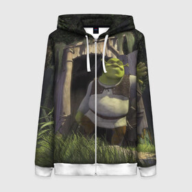 Женская толстовка 3D на молнии Somebody Once Told Me: в Ухте, 100% полиэстер | длина до линии бедра, манжеты и пояс оформлены мягкой тканевой резинкой, двухслойный капюшон со шнурком для регулировки, спереди молния, по бокам два кармана | 20 | 4к | boots | cat | donkey | fiona | green | in | me | meme | memes | once | shrek | somebody | told | в | зеленый | кот | лет | мем | мемы | мульт | мультфильм | огр | огры | осел | сапогах | фиона | шрек