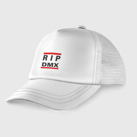 Детская кепка тракер с принтом RIP DMX в Ухте, Козырек - 100% хлопок. Кепка - 100% полиэстер, Задняя часть - сетка | универсальный размер, пластиковая застёжка | Тематика изображения на принте: dmx | dog | earl simmons | hip hop | music | new york | rap | rapper | rip | ruff ryders | диэмикс | музыка | нью йорк | пёс | рэп | рэпер | хипхоп | эрл симмонс