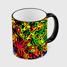 Кружка с принтом LIQUID в Ухте, керамика | ёмкость 330 мл | абстракция | брызги | вода | жидскость | разводы | текстура | узор