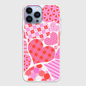 Чехол для iPhone 13 Pro Max с принтом Pink heart в Ухте,  |  | Тематика изображения на принте: heart | love | девушки | лето | любовь | розовый | серце | цветы