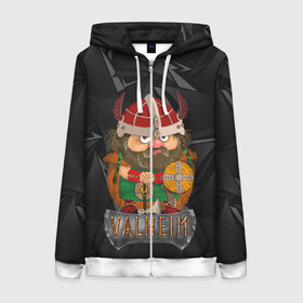Женская толстовка 3D на молнии Valheim строгий викинг: в Ухте, 100% полиэстер | длина до линии бедра, манжеты и пояс оформлены мягкой тканевой резинкой, двухслойный капюшон со шнурком для регулировки, спереди молния, по бокам два кармана | fantasy | mmo | valheim | valve | валхейм | вальхейм | викинги | выживалка | игра | королевская битва | ммо | ролевая игра | фэнтази