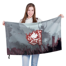 Флаг 3D с принтом SAMURAI GAME в Ухте, 100% полиэстер | плотность ткани — 95 г/м2, размер — 67 х 109 см. Принт наносится с одной стороны | 2077 | cd projekt red | cyberpunk | cyberpunk 2077 | game | samurai | арт | будущее | видеоигра | игра | киберпанк | киберпанк 2077 | киборг | киборги