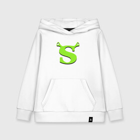 Детская толстовка хлопок Shrek Logo (+спина) (Z): в Ухте, 100% хлопок | Круглый горловой вырез, эластичные манжеты, пояс, капюшен | dreamworks | shrek | зелёный огр | мульт | мультфильм | приключения