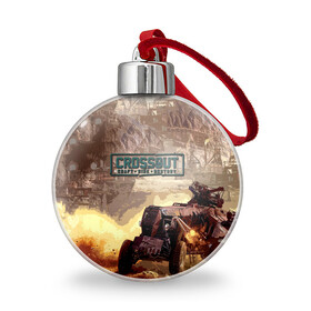 Ёлочный шар с принтом CROSSOUT 2021 в Ухте, Пластик | Диаметр: 77 мм | action | crossout | online | tegunvte | выживание | экшен