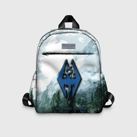 Детский рюкзак 3D с принтом The Elder Scrolls Довакин в Ухте, 100% полиэстер | лямки с регулируемой длиной, сверху петелька, чтобы рюкзак можно было повесить на вешалку. Основное отделение закрывается на молнию, как и внешний карман. Внутри дополнительный карман. По бокам два дополнительных кармашка | online | skyrim | tegunvte | the elder scrolls | the elder scrolls online | дракон | скайрим