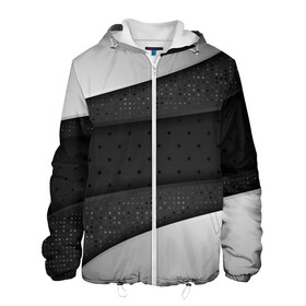Мужская куртка 3D с принтом 3D luxury style silver black в Ухте, ткань верха — 100% полиэстер, подклад — флис | прямой крой, подол и капюшон оформлены резинкой с фиксаторами, два кармана без застежек по бокам, один большой потайной карман на груди. Карман на груди застегивается на липучку | luxury | versace | vip | абстракция | версаче | вип | паттерн | роскошь | текстуры