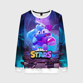 Женский свитшот 3D с принтом Сквик Squeak Brawl Stars в Ухте, 100% полиэстер с мягким внутренним слоем | круглый вырез горловины, мягкая резинка на манжетах и поясе, свободная посадка по фигуре | bele | belle | brawl | brawl stars | brawlstars | brawl_stars | squeak | белле | белль | бель | бравл | бравлстарс | писк | сквик