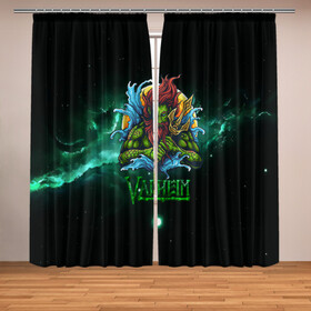 Фотошторы с принтом Valheim повелитель морей в Ухте, Блэкаут (светозащита 90%) / Габардин (светозащита 40% | 2 полотна шириной по 145 см; Высота 200-300 см; Крепление: шторная лента (на крючки); | fantasy | mmo | valheim | valve | валхейм | вальхейм | викинги | выживалка | игра | королевская битва | ммо | ролевая игра | фэнтази