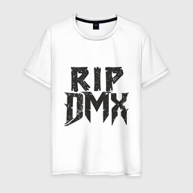 Мужская футболка хлопок с принтом RIP DMX в Ухте, 100% хлопок | прямой крой, круглый вырез горловины, длина до линии бедер, слегка спущенное плечо. | dmx | dog | earl simmons | hip hop | music | new york | rap | rapper | rip | ruff ryders | диэмикс | музыка | нью йорк | пёс | рэп | рэпер | хипхоп | эрл симмонс