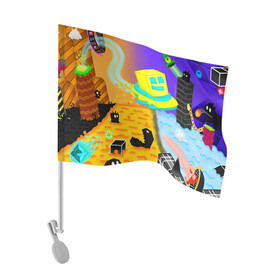 Флаг для автомобиля Geometry Dash | RobTop (Z): в Ухте, 100% полиэстер | Размер: 30*21 см | 2d | arcade | game | geometry dash | meltdown | robtop | аркада | геометрический тире | раннер