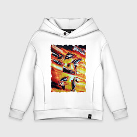 Детское худи Oversize хлопок с принтом Judas Priest Хеви Метал в Ухте, френч-терри — 70% хлопок, 30% полиэстер. Мягкий теплый начес внутри —100% хлопок | боковые карманы, эластичные манжеты и нижняя кромка, капюшон на магнитной кнопке | judas priest | гленн типтон | йен хилл | роб хэлфорд | скотт трэвис | хард рок | хеви метал