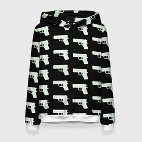 Женская толстовка 3D Пистолеты: в Ухте, 100% полиэстер  | двухслойный капюшон со шнурком для регулировки, мягкие манжеты на рукавах и по низу толстовки, спереди карман-кенгуру с мягким внутренним слоем. | 228 | баста | белый пистолет | ноггано | огонь | оружие | пистолет | пистолеты | пуля | реп | репчик | ствол | стволы | чёрный пистолет