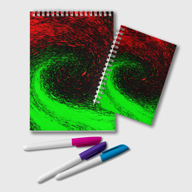 Блокнот КРАСНАЯ И ЗЕЛЕНАЯ КРАСКА: в Ухте, 100% бумага | 48 листов, плотность листов — 60 г/м2, плотность картонной обложки — 250 г/м2. Листы скреплены удобной пружинной спиралью. Цвет линий — светло-серый
 | tegunvteg | брызги | зеленая | краска | красная | неон