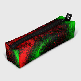 Пенал 3D с принтом КРАСНАЯ И ЗЕЛЕНАЯ КРАСКА в Ухте, 100% полиэстер | плотная ткань, застежка на молнии | tegunvteg | брызги | зеленая | краска | красная | неон