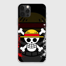 Чехол для iPhone 12 Pro с принтом ONE PIECE / ВАН ПИС / ЧЕРЕП в Ухте, силикон | область печати: задняя сторона чехла, без боковых панелей | anime | one piece | skull | аниме | ван пис | китайские иероглифы. | манга | мультфильм | скелет | череп | японская анимация