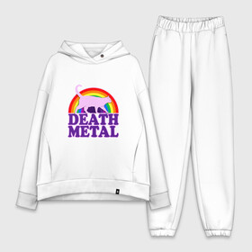 Женский костюм хлопок Oversize с принтом Death Melal Cat в Ухте,  |  | animal | cat | cute | kitty | meow | друг | животные | киска | китти | кот | котенок | котик | котэ | кошечка | кошка | металл | милый | музыка | мур | мяу | питомец | радуга | рок | тигр