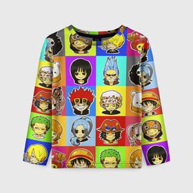 Детский лонгслив 3D ONE PIECE / ВАН ПИС / УЗОР: в Ухте, 100% полиэстер | длинные рукава, круглый вырез горловины, полуприлегающий силуэт
 | anime | one piece | pattern | skull | аниме | ван пис | все персонажи. | манга | мультфильм | персонажи | скелет | узор | череп | японская анимация