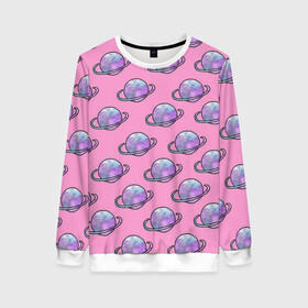 Женский свитшот 3D с принтом Сатурн в Ухте, 100% полиэстер с мягким внутренним слоем | круглый вырез горловины, мягкая резинка на манжетах и поясе, свободная посадка по фигуре | earth | mars | moon | nasa | red | saturn | space | астронавт | гагарин | галактика | земля | инопланетянин | комета | космонавт | космос | луна | марс | марсианин | метеорит | наса | нло | планета | полёт | пришелец | ракета