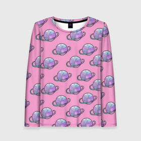 Женский лонгслив 3D с принтом Сатурн в Ухте, 100% полиэстер | длинные рукава, круглый вырез горловины, полуприлегающий силуэт | earth | mars | moon | nasa | red | saturn | space | астронавт | гагарин | галактика | земля | инопланетянин | комета | космонавт | космос | луна | марс | марсианин | метеорит | наса | нло | планета | полёт | пришелец | ракета